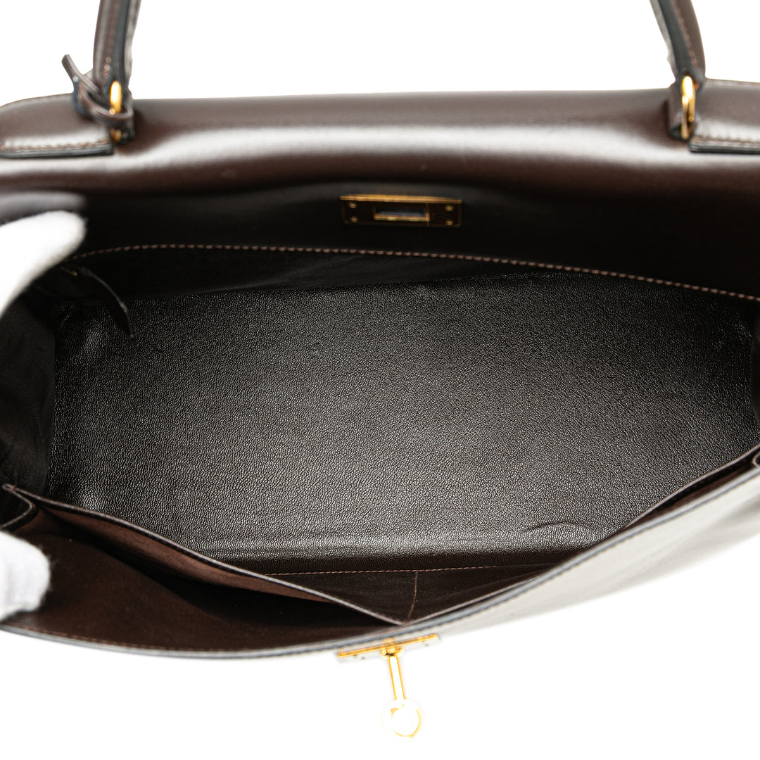 Box Calf Kelly Retourne 35 Brown - Gaby Paris