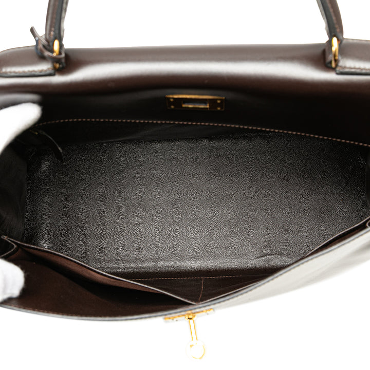 Box Calf Kelly Retourne 35 Brown - Gaby Paris