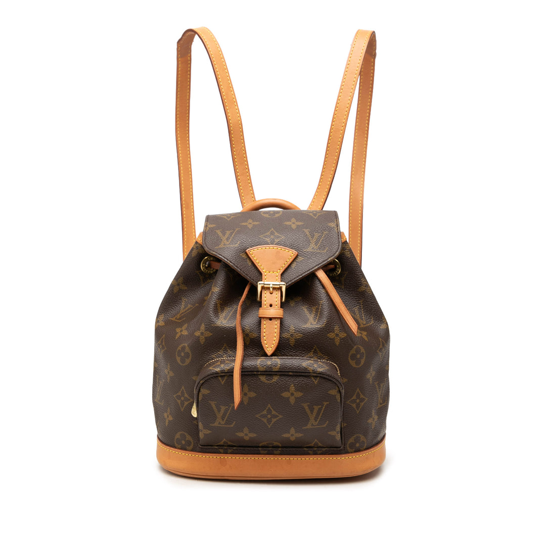 Louis Vuitton Montsouris Mini Monogram Marron – vue principale – GABY PARIS