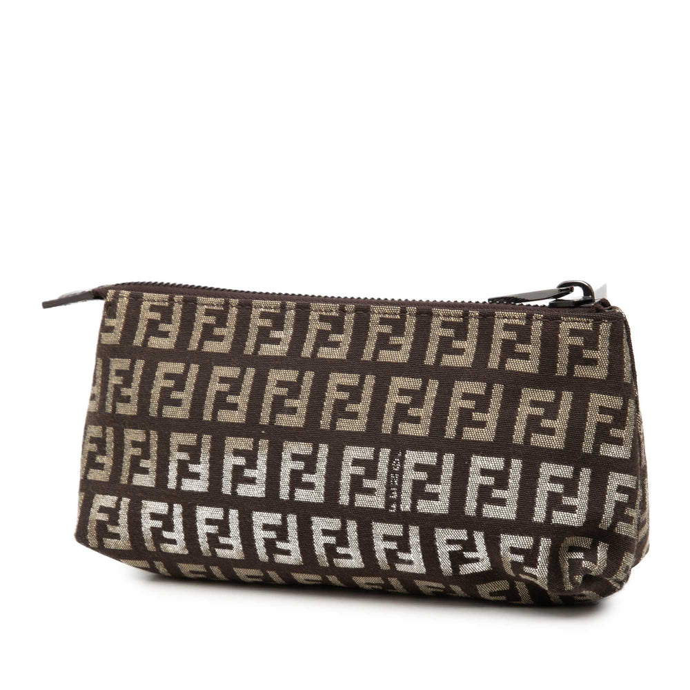 Fendi Zucchino Porte-monnaie Marron – vue 2 – GABY PARIS