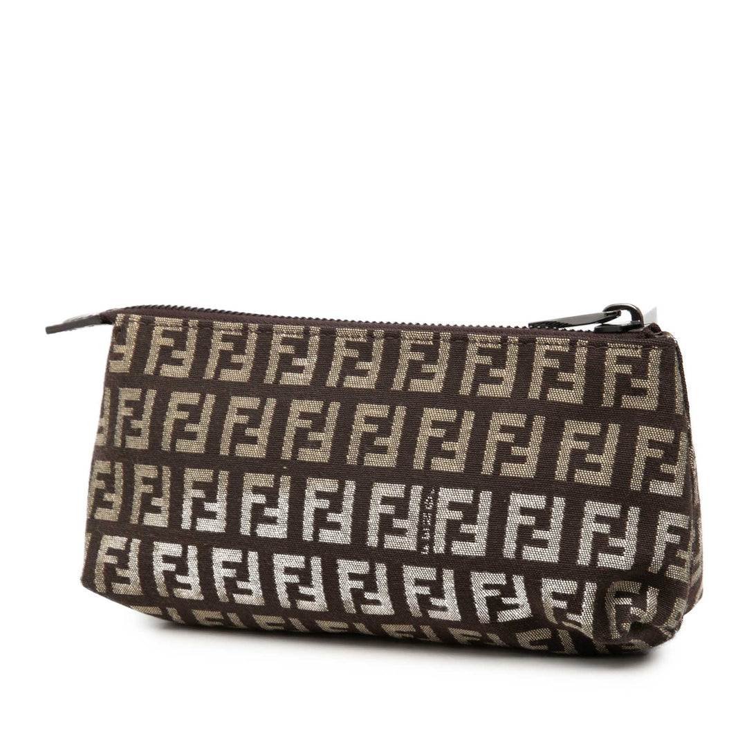 Fendi Zucchino Porte-monnaie Marron – vue 2 – GABY PARIS