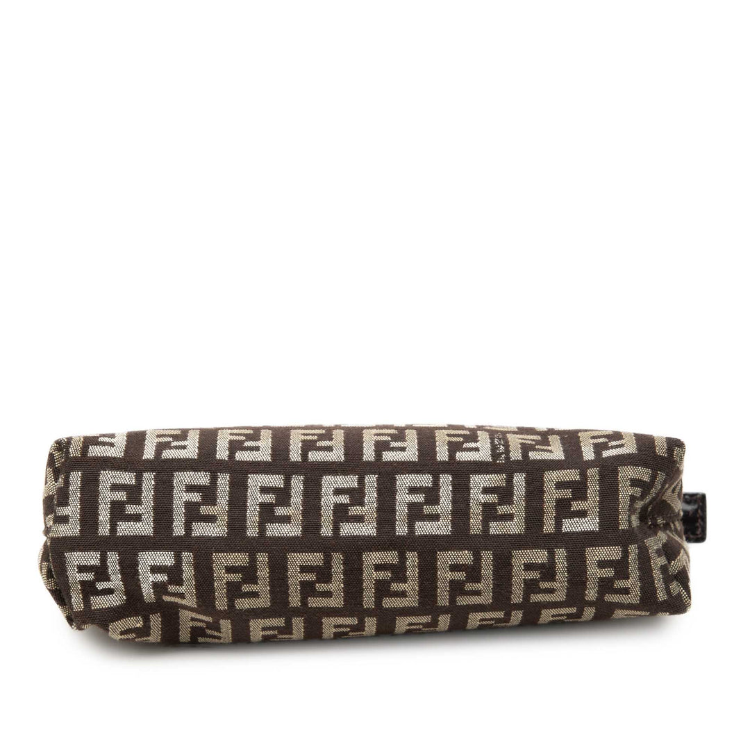 Fendi Zucchino Porte-monnaie Marron – vue 3 – GABY PARIS