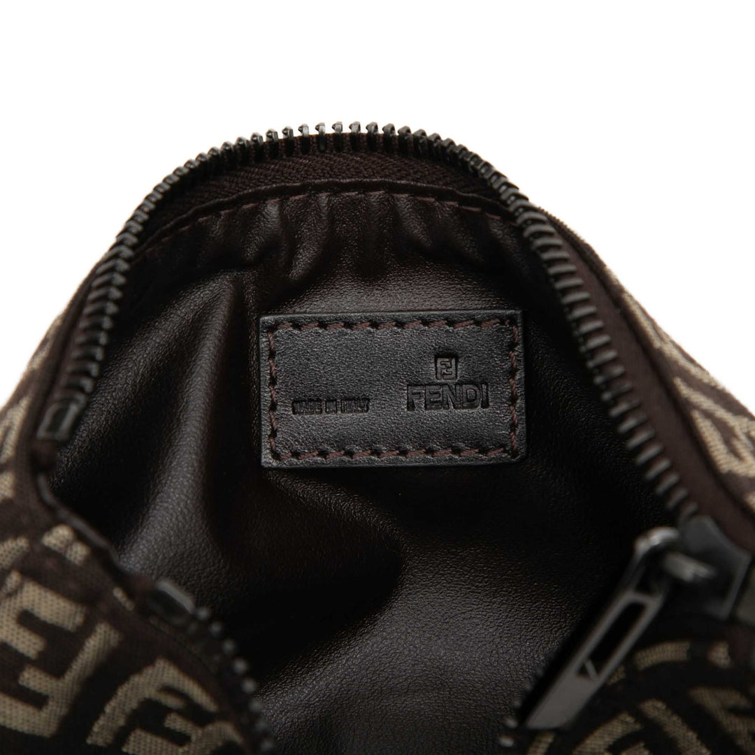 Fendi Zucchino Porte-monnaie Marron – vue 5 – GABY PARIS