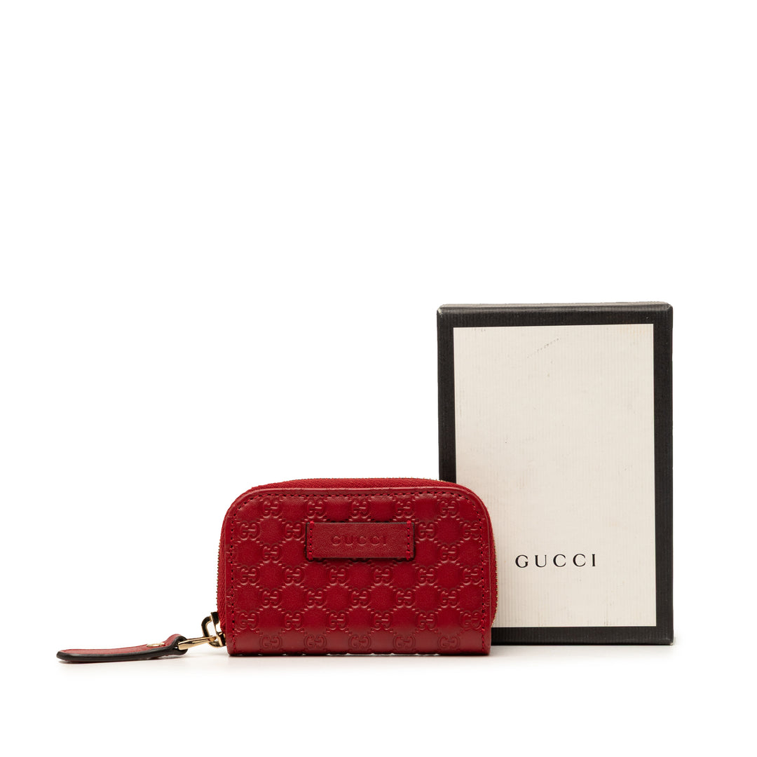 Gucci Microguccissima Zip Around Coin Purse