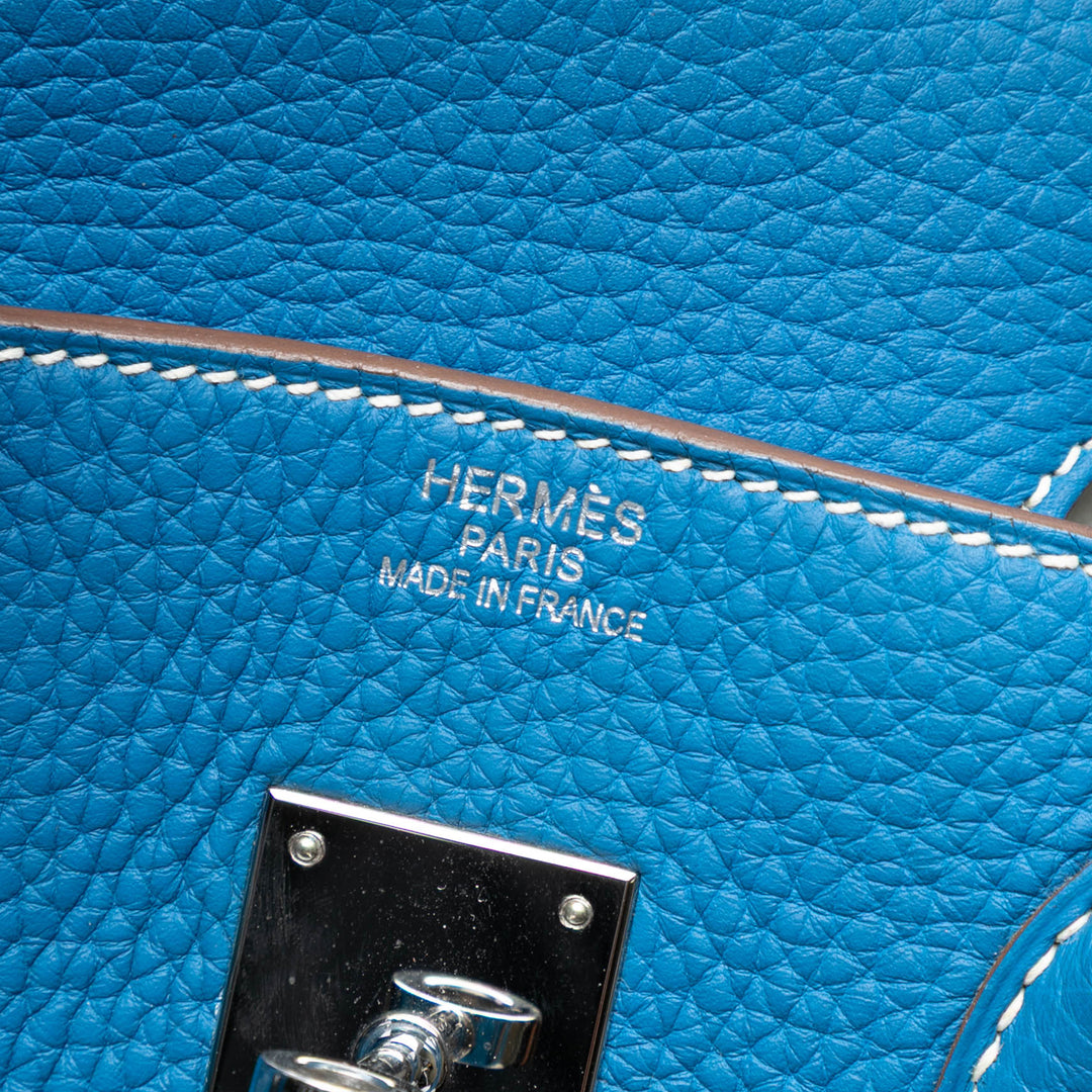 Hermès Limited Edition Bicolor Clemence Birkin Retourne 35 Bleu – GABY PARIS Authentique