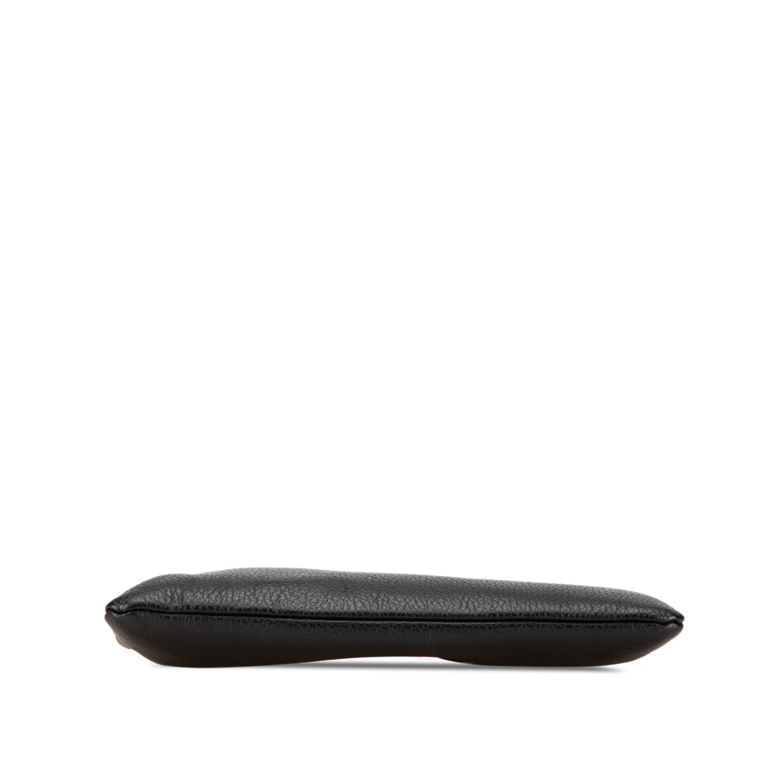 Calfskin Bamboo Clutch Black - Gaby Paris