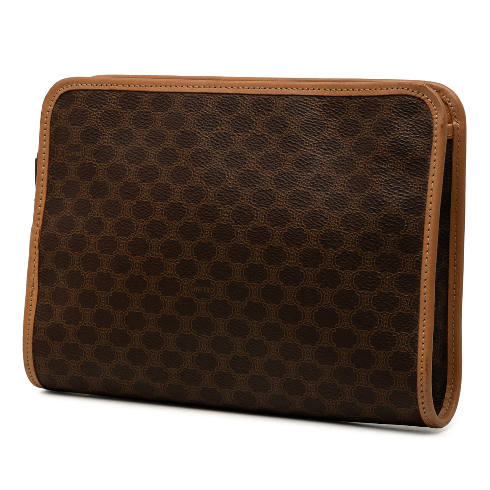 Celine Macadam Pochette Toile enduite Marron – vue 2 – GABY PARIS