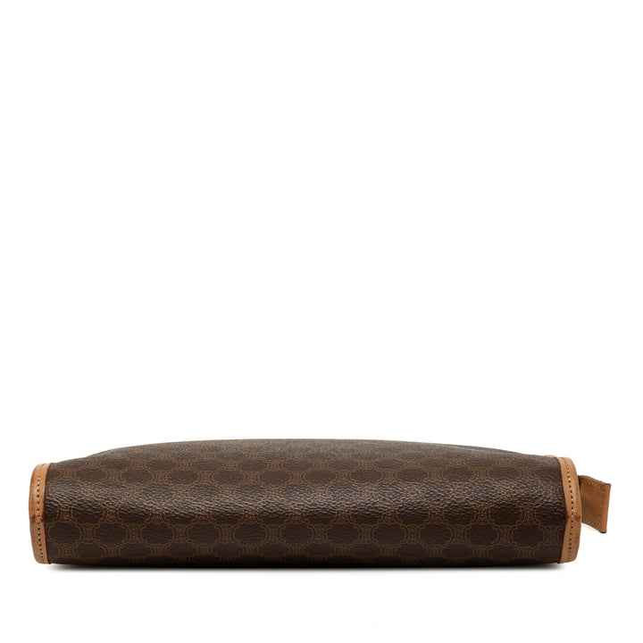 Celine Macadam Pochette Toile enduite Marron – vue 3 – GABY PARIS