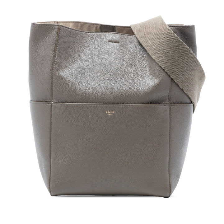 Celine Medium Cuir Seau Sangle Bucket Sac