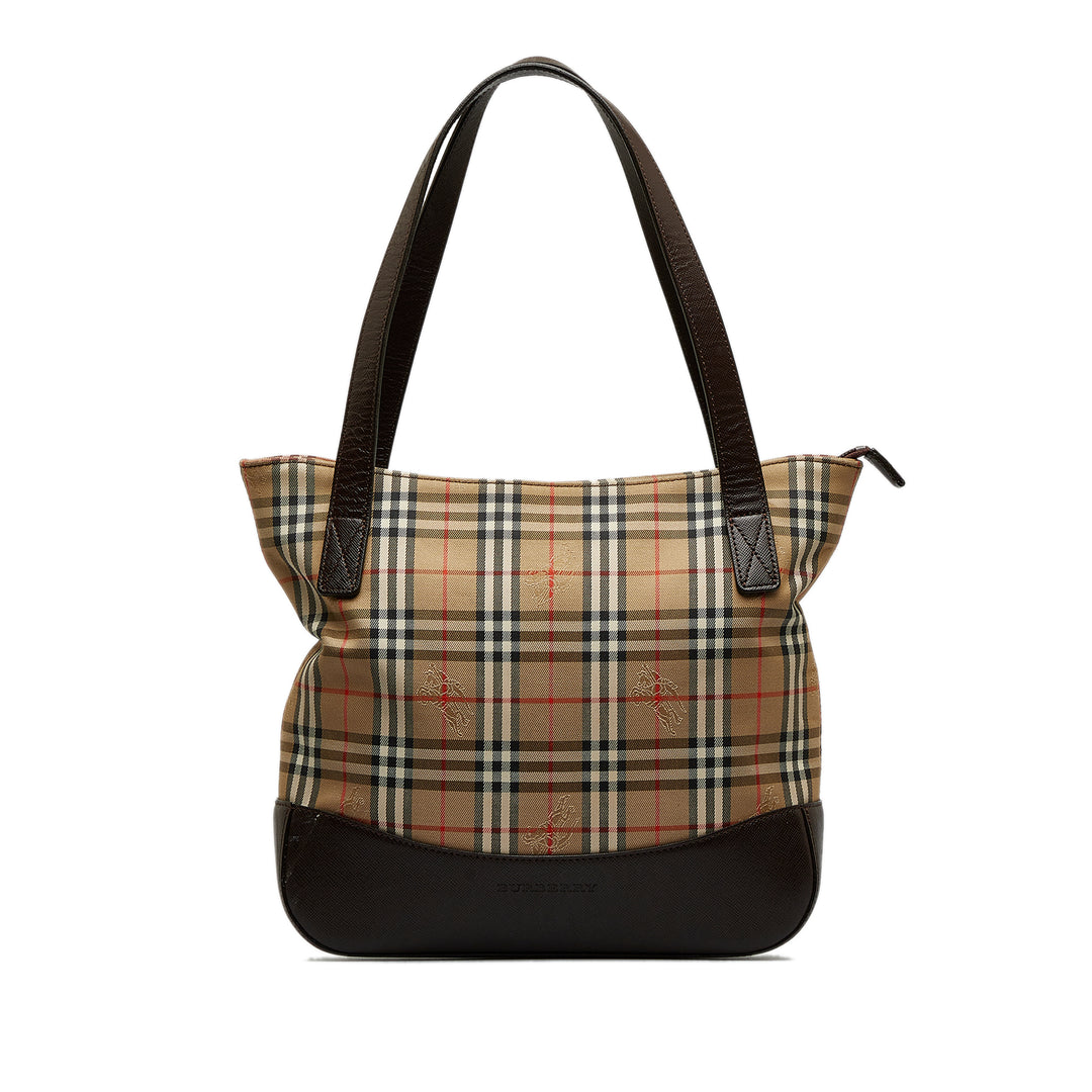 Burberry Haymarket Check Handbag Brown - GABY PARIS