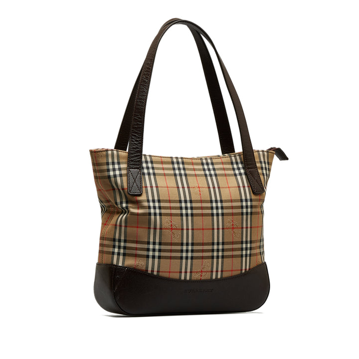 Burberry Haymarket Check Handbag Brown - GABY PARIS