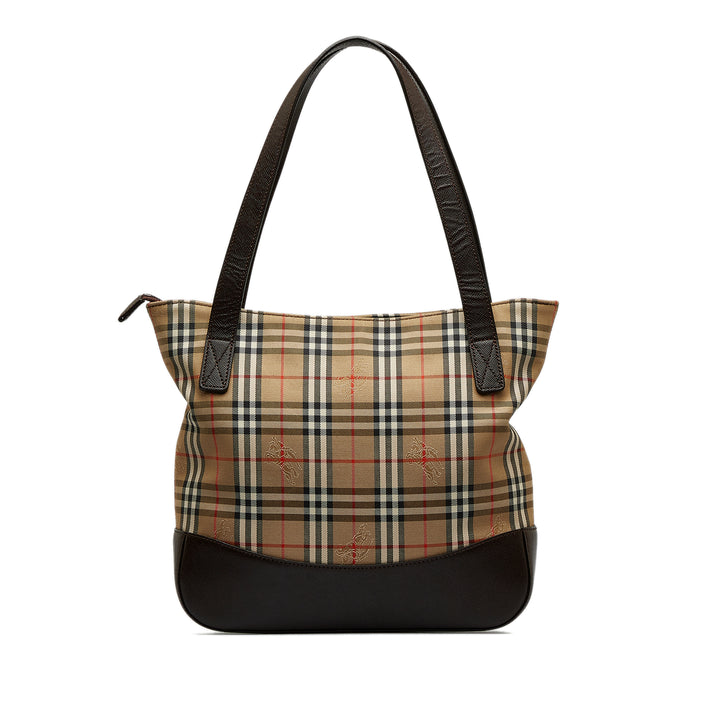 Burberry Haymarket Check Handbag Brown - GABY PARIS