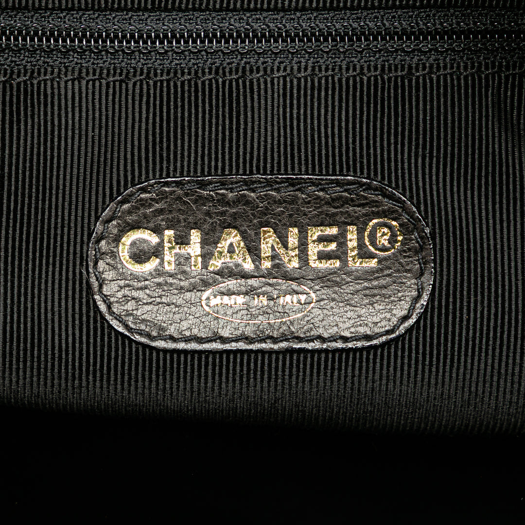Triple CC Caviar Shoulder Bag Black - Gaby Paris