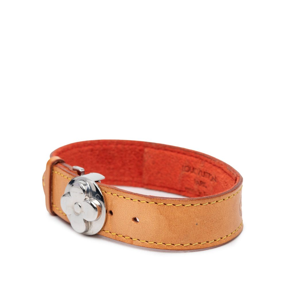 Louis Vuitton Bracelet Wish Monogram cuir Vachetta Marron – vue 2 – GABY PARIS