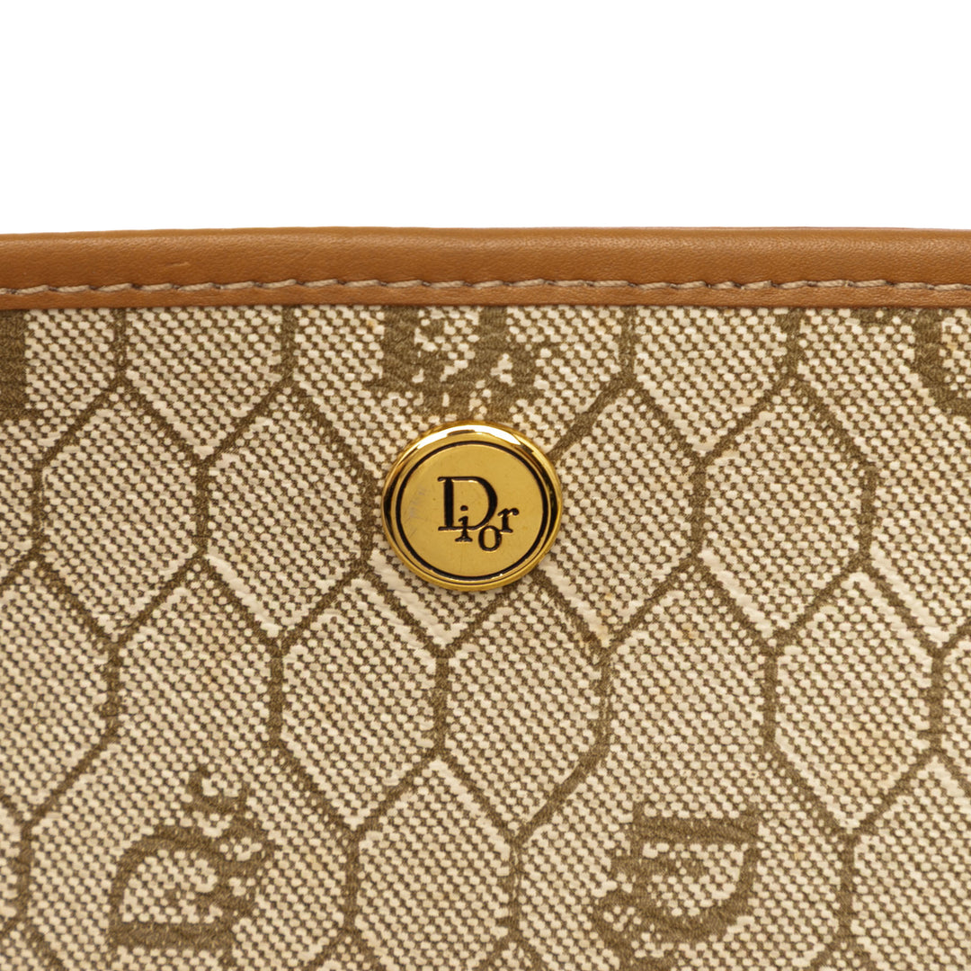 Dior Honeycomb Toile Pochette Marron – GABY PARIS Authentique