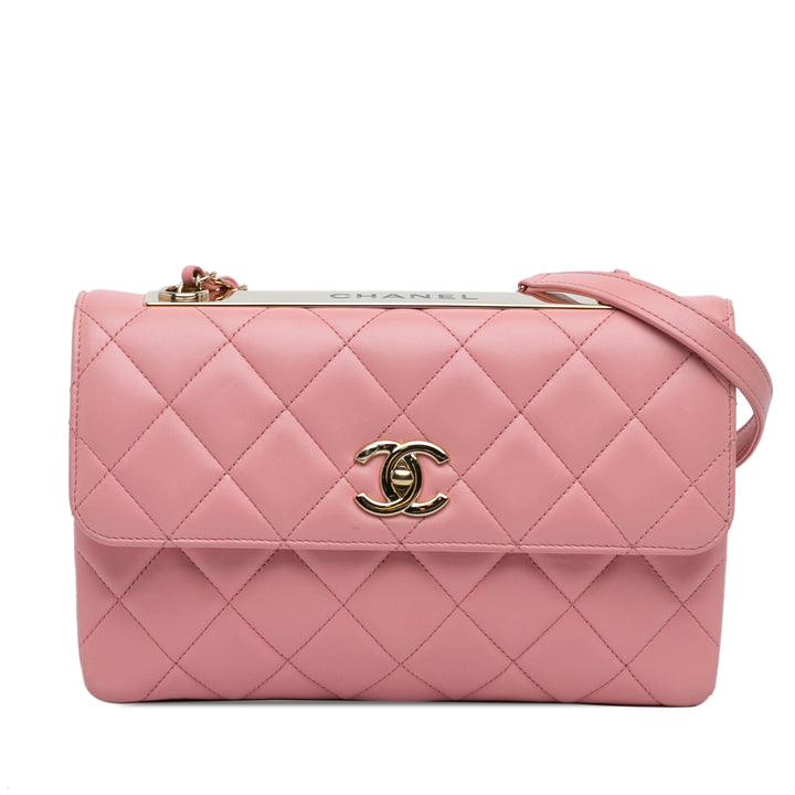 Medium Lambskin Trendy CC Flap Pink - Gaby Paris