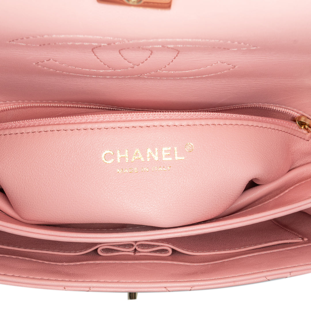 Medium Lambskin Trendy CC Flap Pink - Gaby Paris