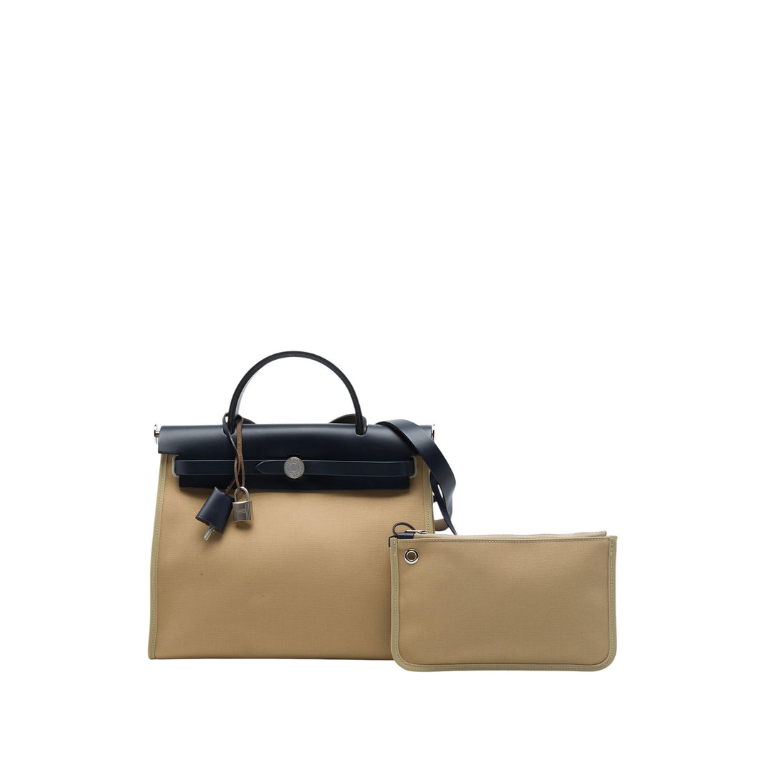 Hermès Herbag Zippé 31 Beige – vue 7 – GABY PARIS
