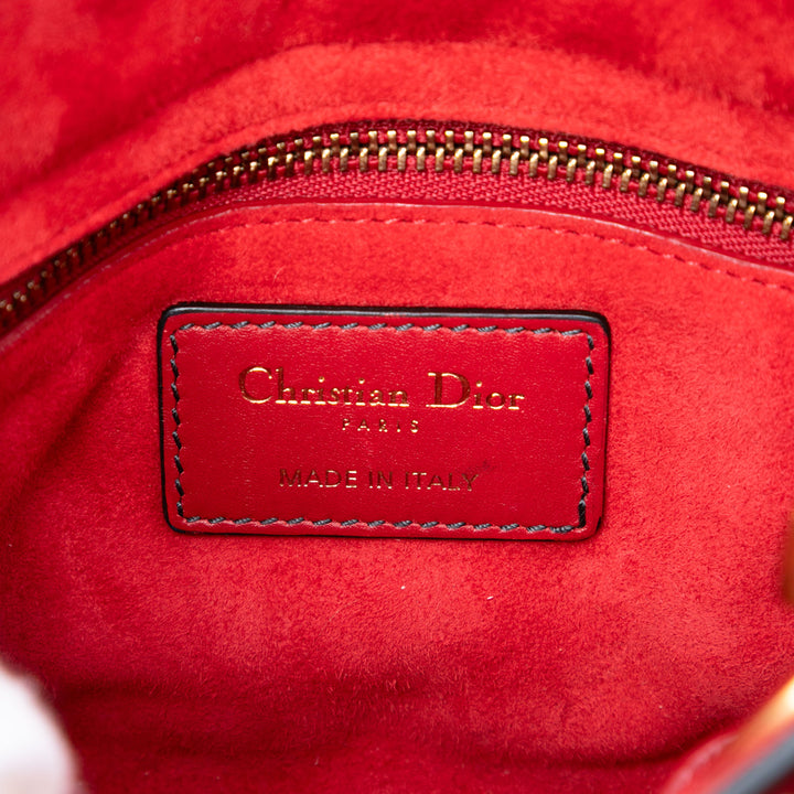 Dior Mini Cuir d’agneau Cannage clouté Supple Lady Dior
