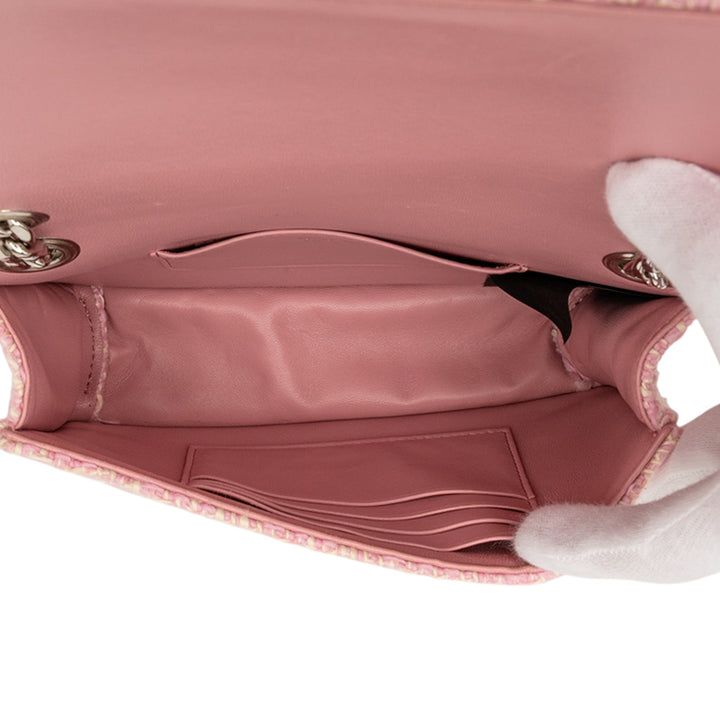 Miu Miu Matelasse Tweed Perles fantaisie Chain Sac bandoulière