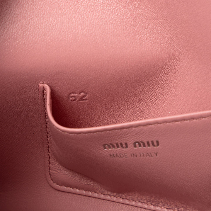 Miu Miu Matelasse Tweed Perles fantaisie Chain Sac bandoulière