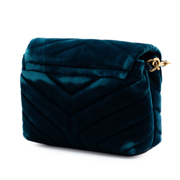 Saint Laurent Small Matelasse Velours Monogram LouLou Sac bandoulière