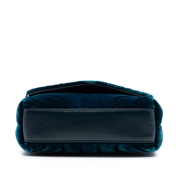 Saint Laurent Small Matelasse Velours Monogram LouLou Sac bandoulière