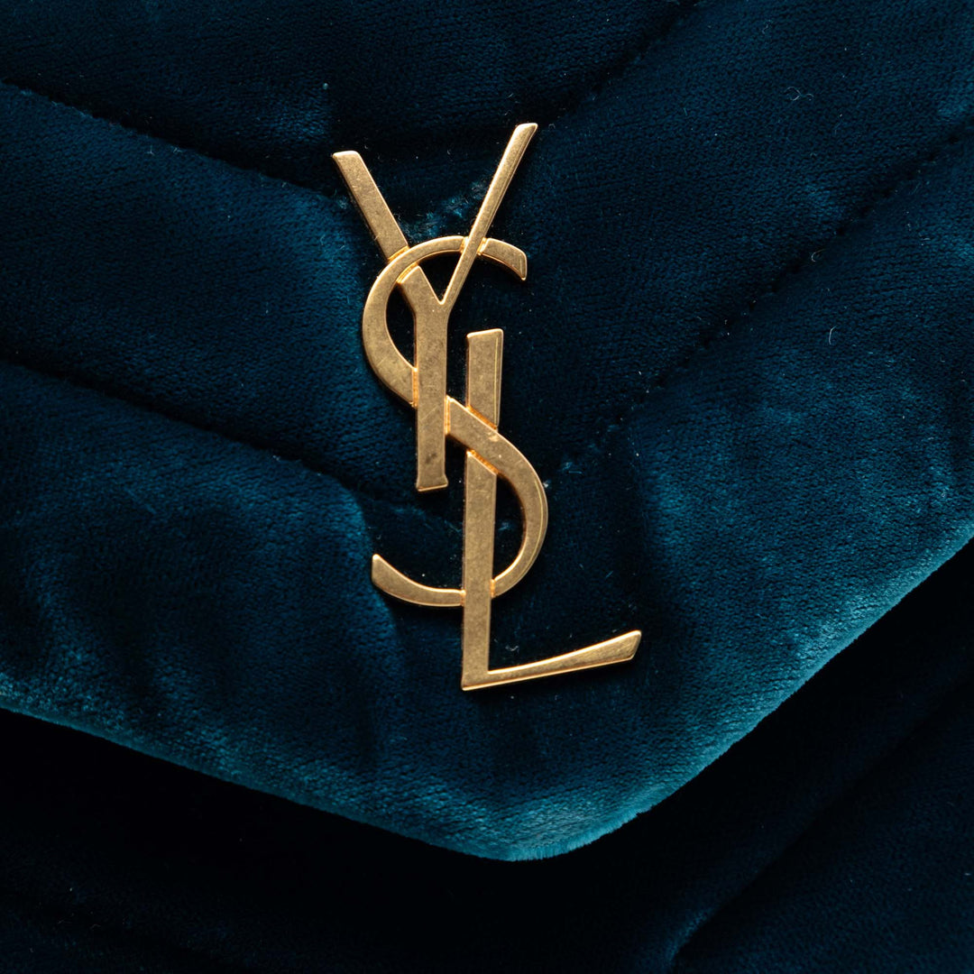 Saint Laurent Small Matelasse Velours Monogram LouLou Sac bandoulière