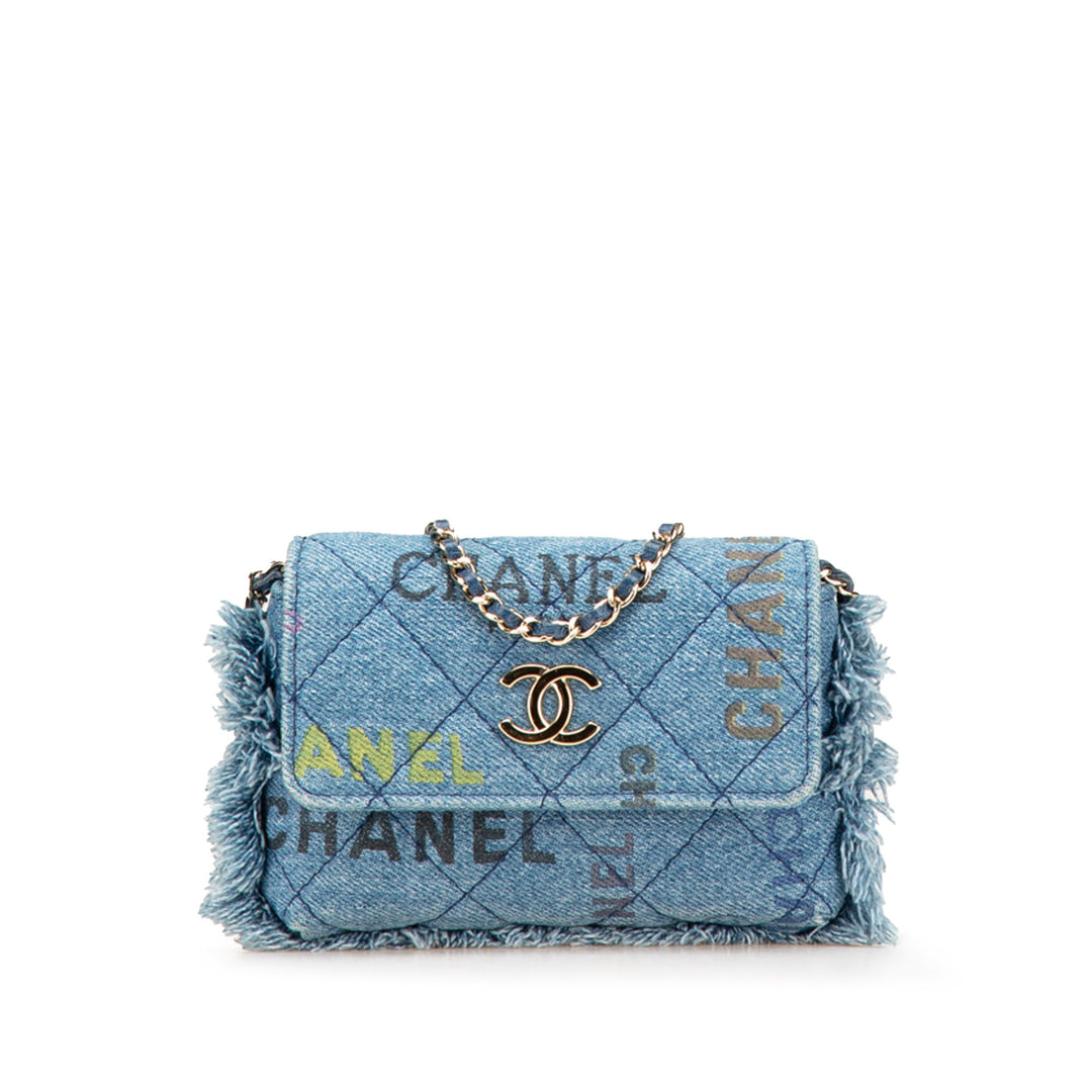 Chanel Mood Pochette avec chaîne Mini Jean Bleu
