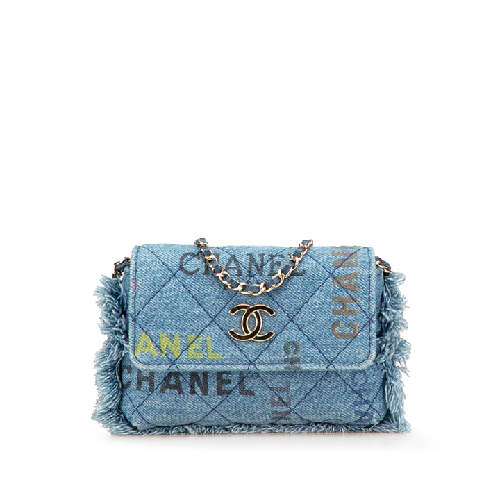 Chanel Mood Pochette avec chaîne Mini Jean Bleu