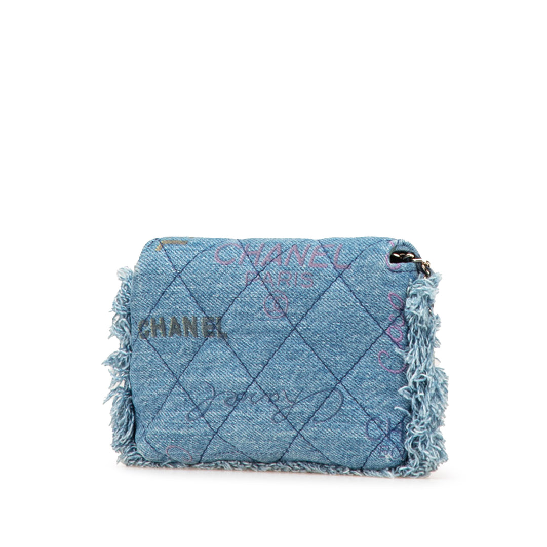 Chanel Mood Pochette avec chaîne Mini Jean Bleu