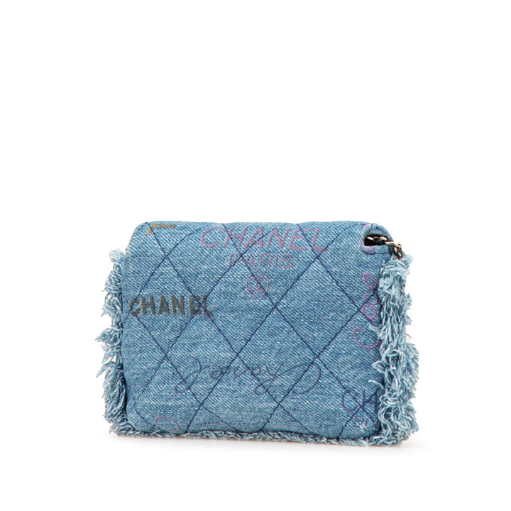 Chanel Mood Pochette avec chaîne Mini Jean Bleu