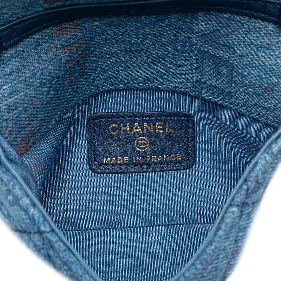 Chanel Mood Pochette avec chaîne Mini Jean Bleu