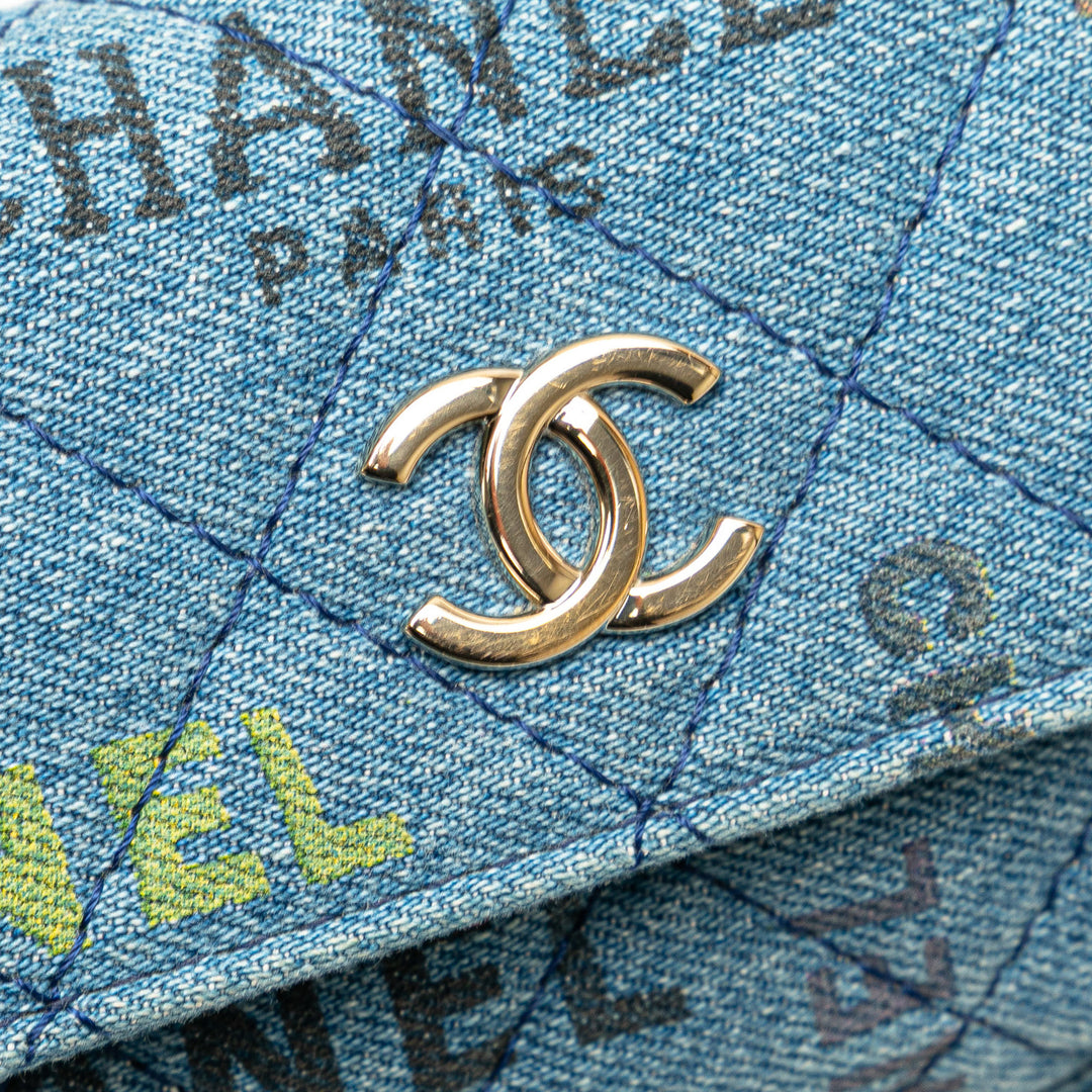 Chanel Mood Pochette avec chaîne Mini Jean Bleu