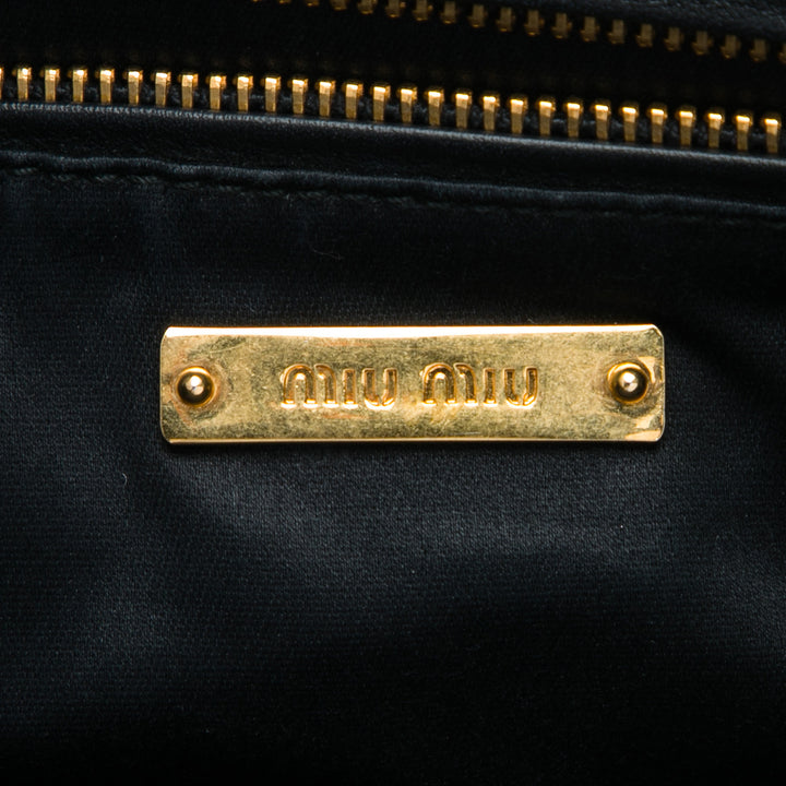 Miu Miu clouté Cuir Zip Pochette