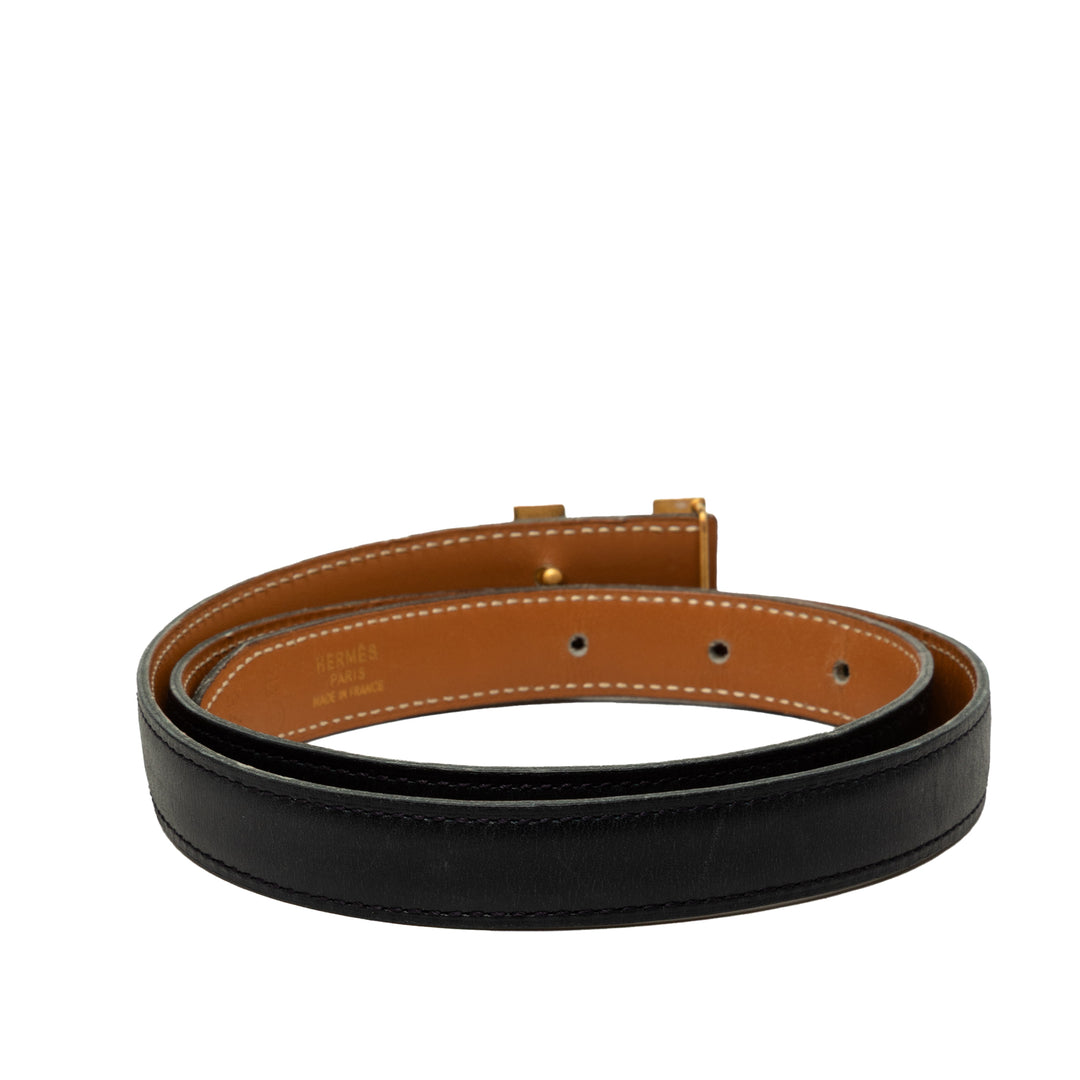 Box Veau et Courchevel Constance H Réversible Ceinture Box Noir