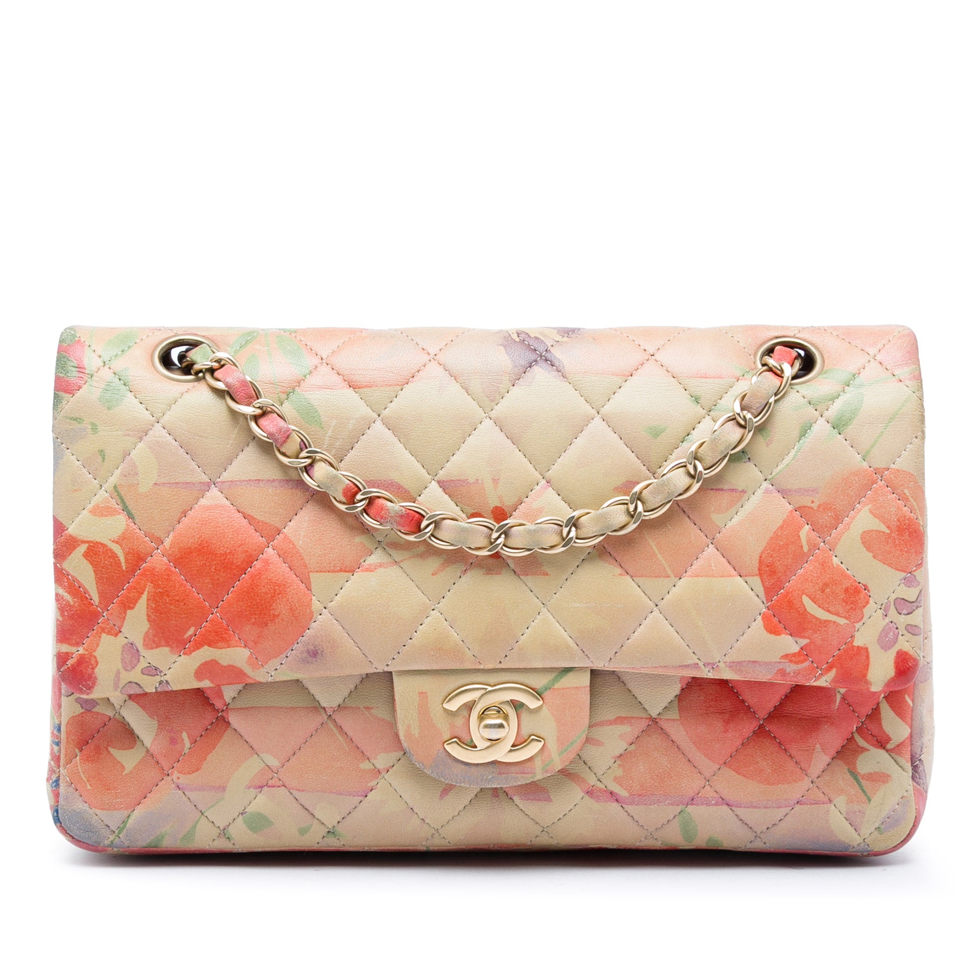 Chanel Chanel Classic Tropical Flower Print Double Flap Medium