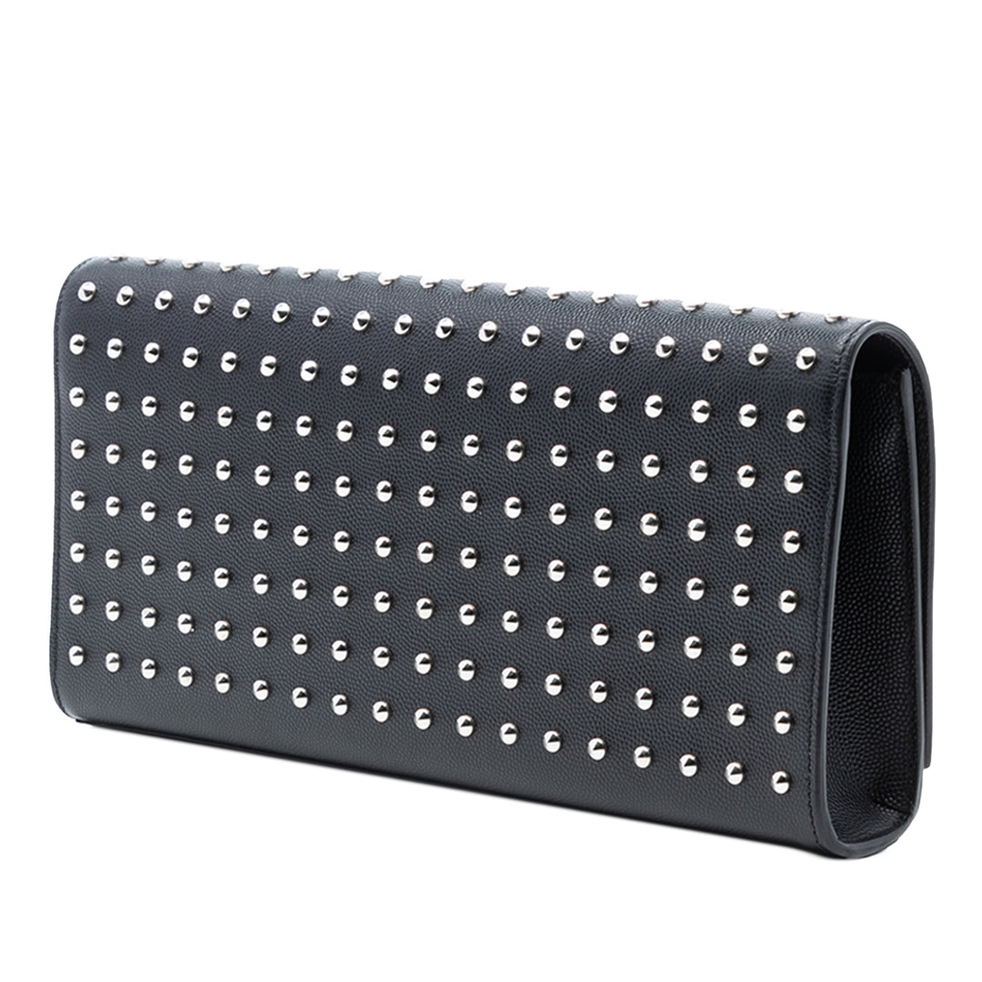 Saint Laurent Grain De Poudre Classic Monogram clouté Pochette