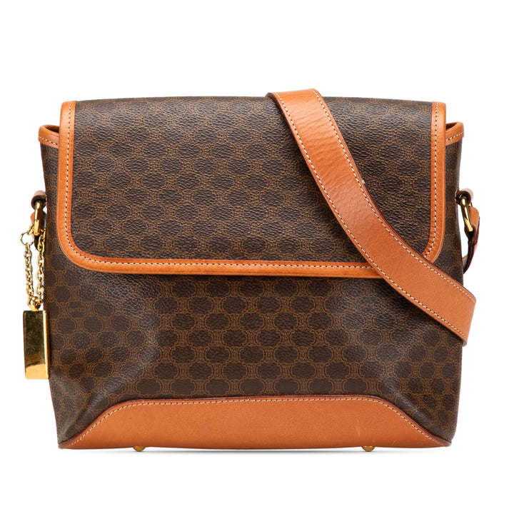 Macadam Coated Canvas Crossbody Brown - Gaby Paris