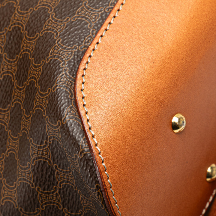 Macadam Coated Canvas Crossbody Brown - Gaby Paris