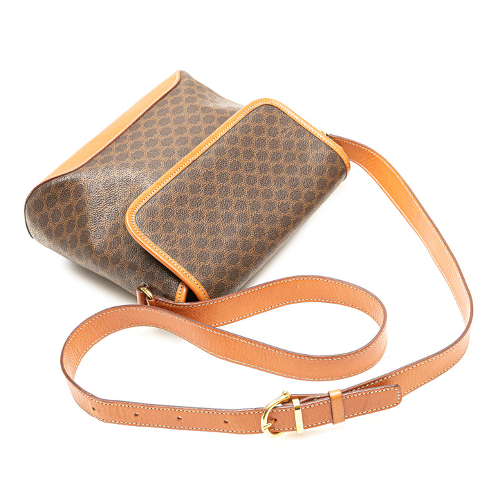 Macadam Coated Canvas Crossbody Brown - Gaby Paris