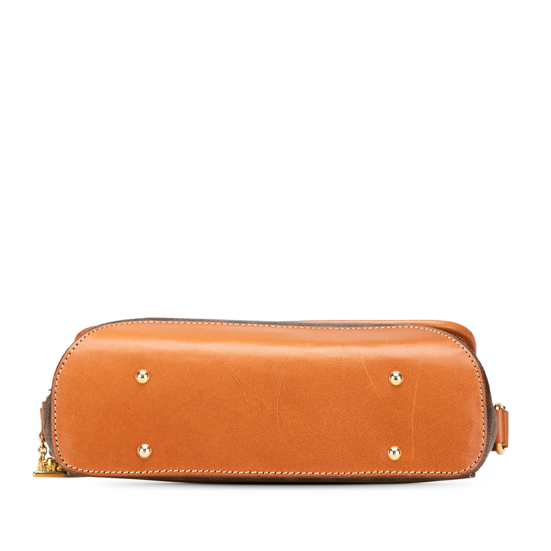Macadam Coated Canvas Crossbody Brown - Gaby Paris