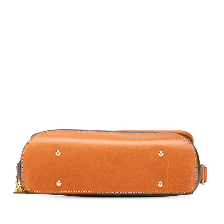 Macadam Coated Canvas Crossbody Brown - Gaby Paris