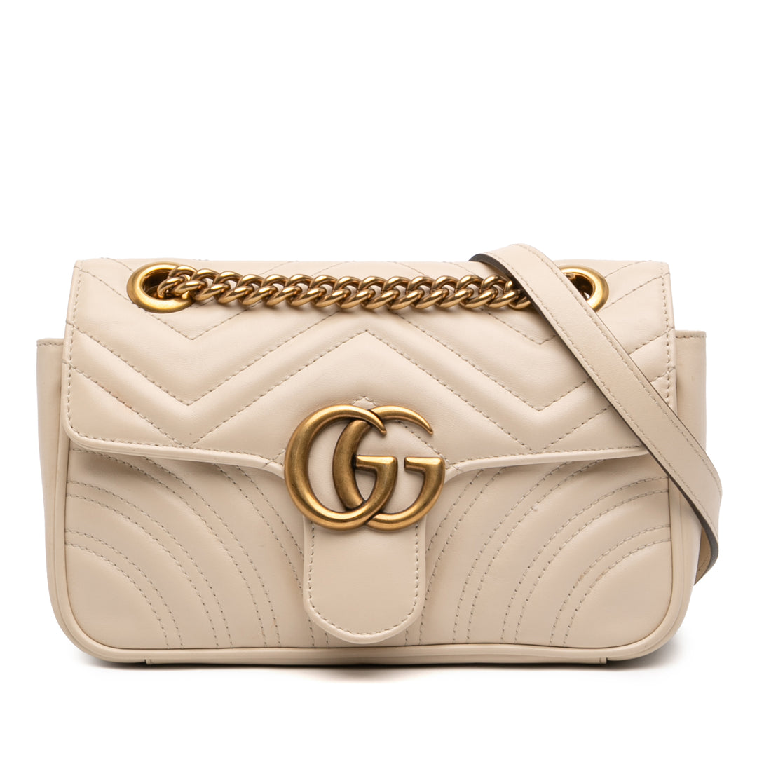Gucci Small GG Marmont Matelasse Cuir de veau Sac bandoulière