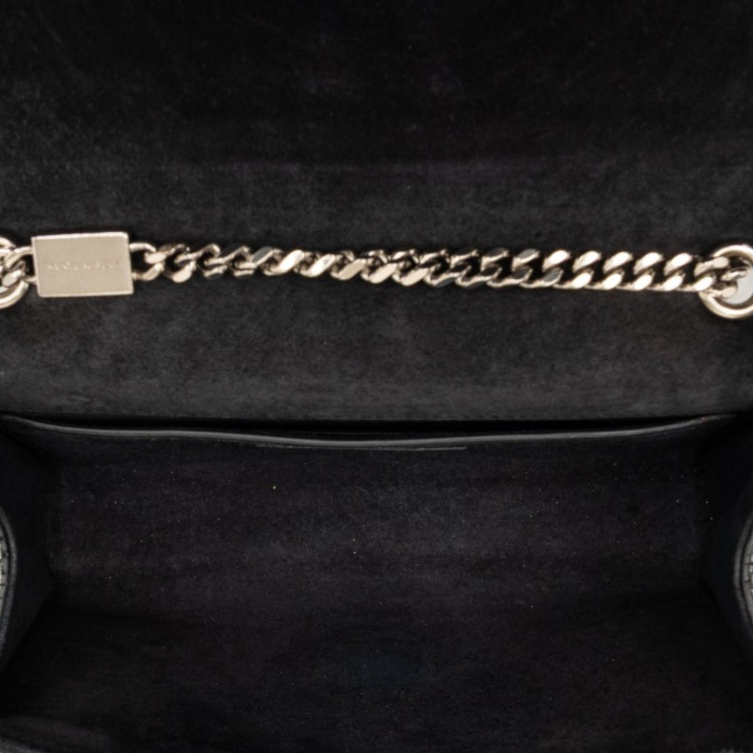 Saint Laurent Small Metallic Chevron Cuir de veau Monogram Kate Sac porté croisé
