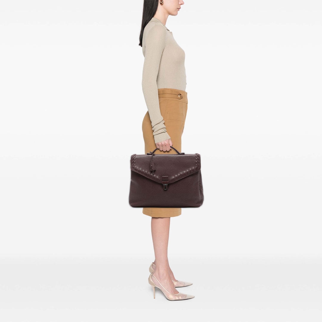 Intrecciato à finitions Business Sac Rouge