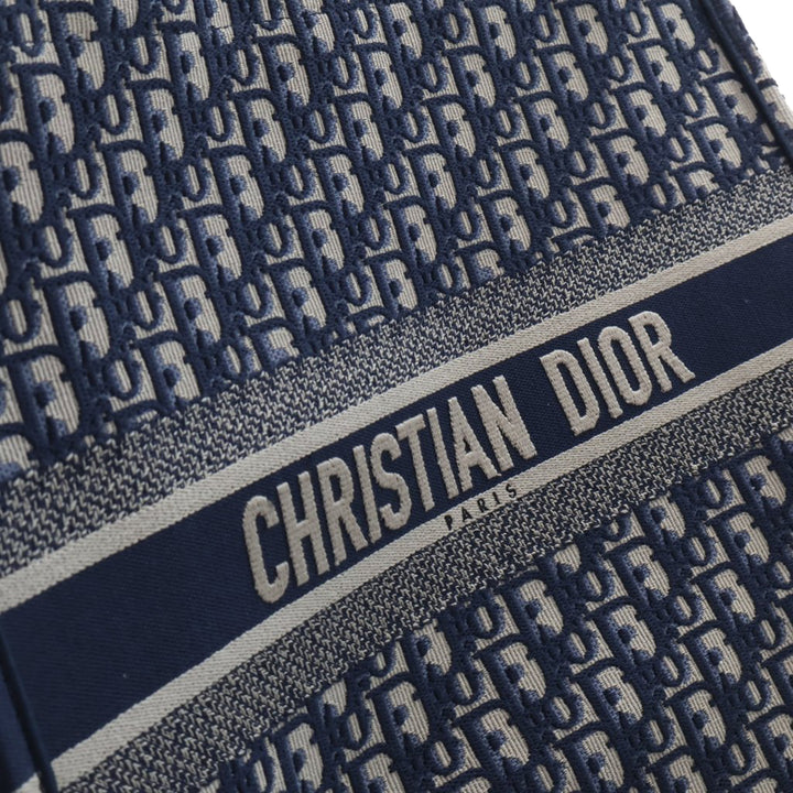 Dior Large Oblique brodé Toile Book Cabas