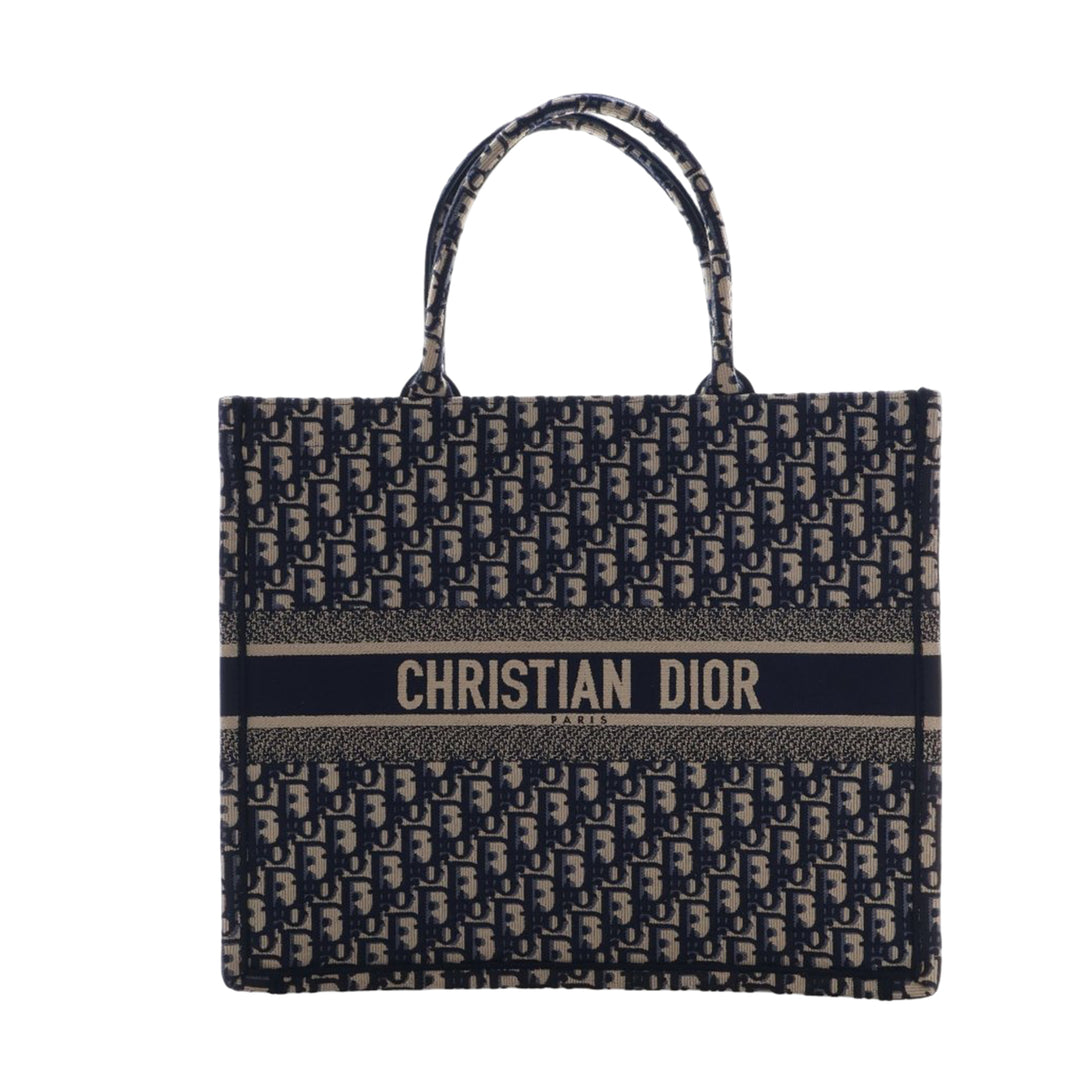 Dior Large Oblique brodé Toile Book Cabas
