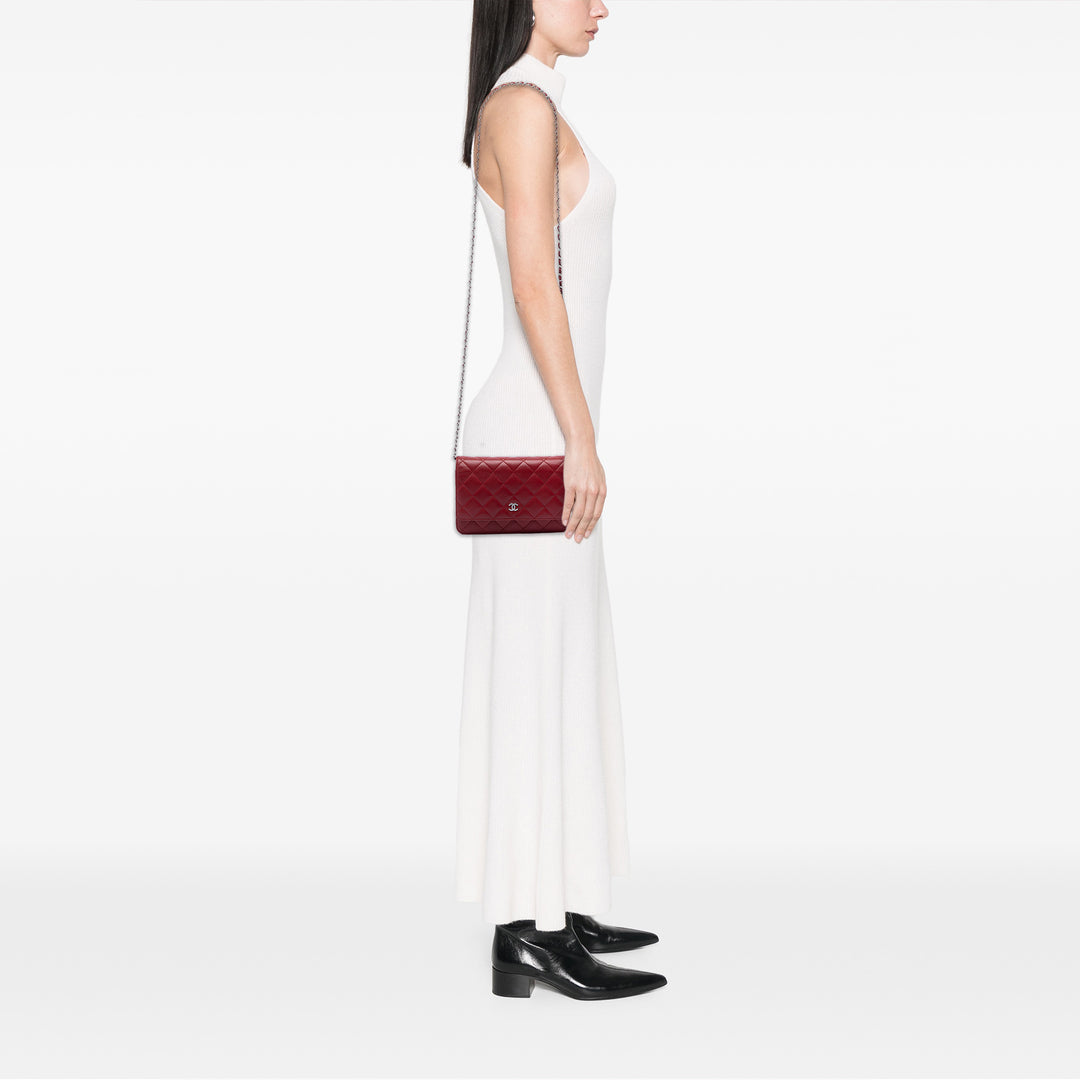 Chanel CC Matelassé Cuir d’agneau Wallet on Chain