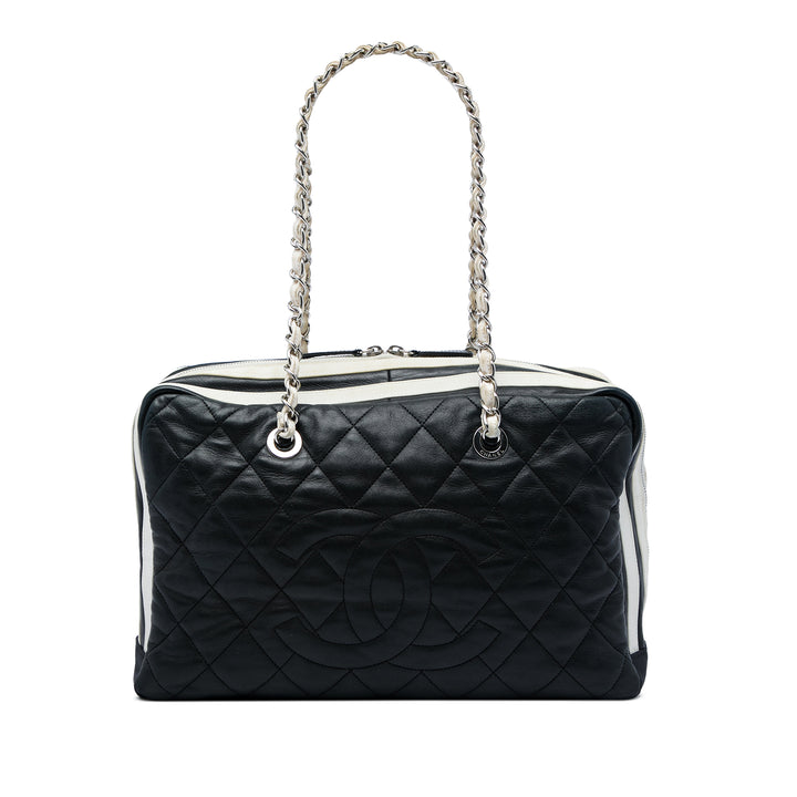 Chanel Sac porté épaule Paris Venice Matelassé Lido Cuir d'agneau Noir – vue principale – GABY PARIS
